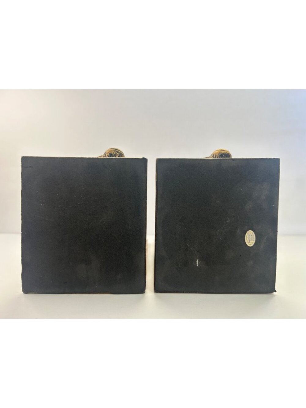Pair Monkey Bookends Antique-Style Bronze Resin Hollywood Regency Library Jungle - Picture 5 of 8